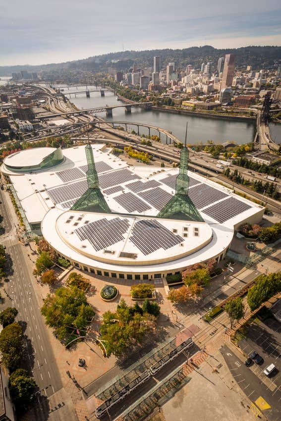 Aerial View of the Oregon Convention Center